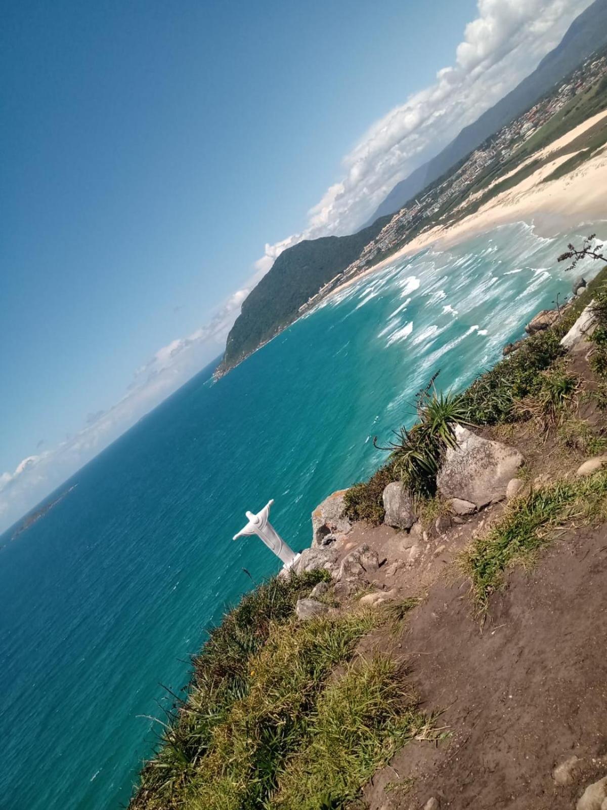 フロリアノポリスApartamento 100M Praia Do Santinhoアパートメント エクステリア 写真